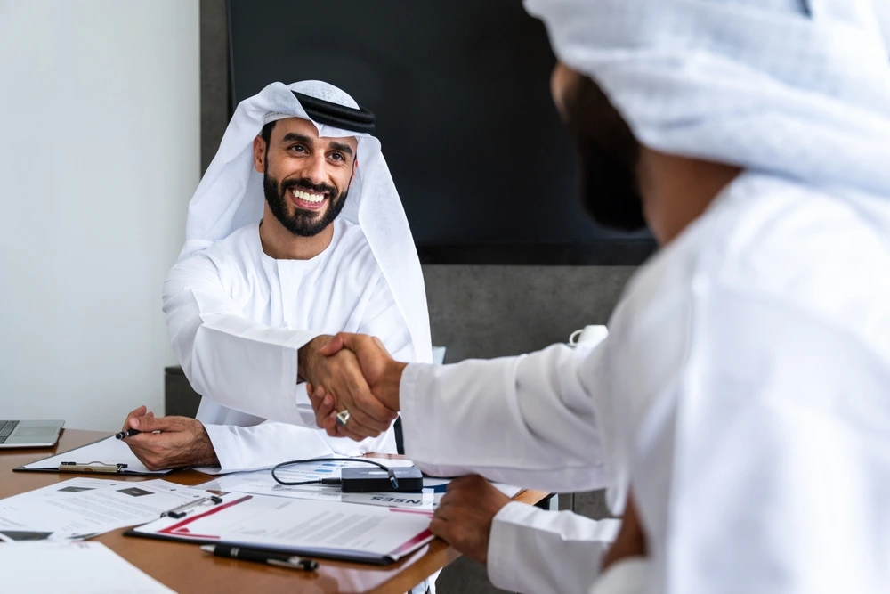 professional business men
hand shaking